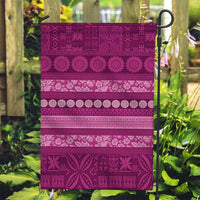 Fiji Marau na Kerisimasi Garden Flag Pink Tapa Masi Inspired Christmas - Polynesian Pride