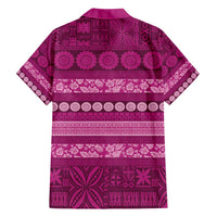 Fiji Marau na Kerisimasi Hawaiian Shirt Pink Tapa Masi Inspired Christmas LT9 - Polynesian Pride