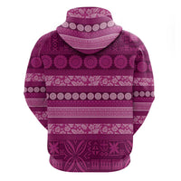 Fiji Marau na Kerisimasi Hoodie Pink Tapa Masi Inspired Christmas - Polynesian Pride