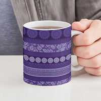 Fiji Marau na Kerisimasi Ceramic Mug Purple Tapa Masi Inspired Christmas - Polynesian Pride
