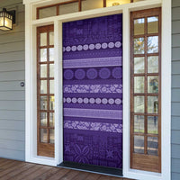 Fiji Marau na Kerisimasi Door Cover Purple Tapa Masi Inspired Christmas - Polynesian Pride