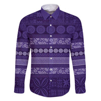 Fiji Marau na Kerisimasi Family Matching Summer Maxi Dress and Hawaiian Shirt Purple Tapa Masi Inspired Christmas - Polynesian Pride