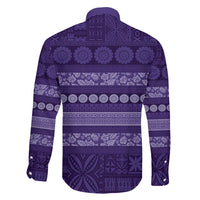 Fiji Marau na Kerisimasi Family Matching Summer Maxi Dress and Hawaiian Shirt Purple Tapa Masi Inspired Christmas - Polynesian Pride