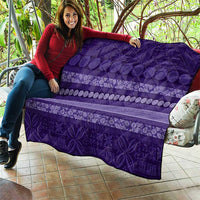 Fiji Marau na Kerisimasi Quilt Purple Tapa Masi Inspired Christmas - Polynesian Pride