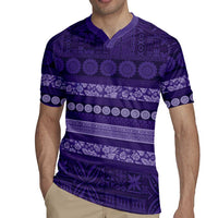 Fiji Marau na Kerisimasi Rugby Jersey Purple Tapa Masi Inspired Christmas - Polynesian Pride