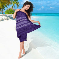 Fiji Marau na Kerisimasi Sarong Purple Tapa Masi Inspired Christmas - Polynesian Pride