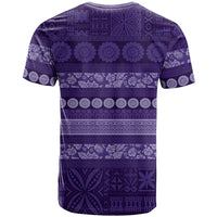 Fiji Marau na Kerisimasi T Shirt Purple Tapa Masi Inspired Christmas - Polynesian Pride