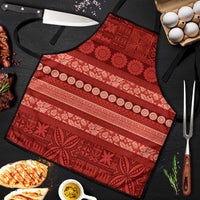 Fiji Marau na Kerisimasi Apron Red Tapa Masi Inspired Christmas - Polynesian Pride