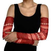 Fiji Marau na Kerisimasi Arm Sleeves Red Tapa Masi Inspired Christmas - Polynesian Pride