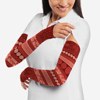 Fiji Marau na Kerisimasi Arm Sleeves Red Tapa Masi Inspired Christmas - Polynesian Pride