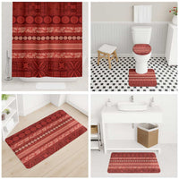 Fiji Marau na Kerisimasi Bathroom Set Red Tapa Masi Inspired Christmas - Polynesian Pride