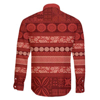 Fiji Marau na Kerisimasi Family Matching Summer Maxi Dress and Hawaiian Shirt Red Tapa Masi Inspired Christmas - Polynesian Pride