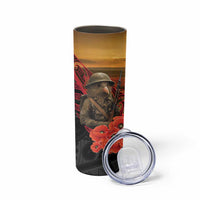 Maori Kiwi Soldier Fern Tattoo ANZAC Day Skinny Tumbler Lest We Forget
