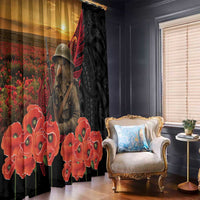 Maori Kiwi Soldier Fern Tattoo ANZAC Day Window Curtain Lest We Forget
