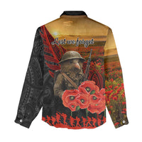 Maori Kiwi Soldier Fern Tattoo ANZAC Day Women Casual Shirt Lest We Forget