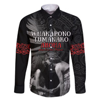 New Zealand Mother's Day Family Matching Off The Shoulder Long Sleeve Dress and Hawaiian Shirt Maori Hongi Aroha Ahau Ki A Koe Mama