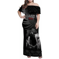 New Zealand Mother's Day Family Matching Off Shoulder Maxi Dress and Hawaiian Shirt Maori Hongi Aroha Ahau Ki A Koe Mama