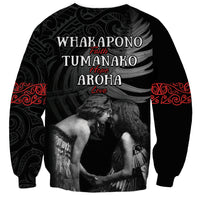 New Zealand Mother's Day Sweatshirt Maori Hongi Aroha Ahau Ki A Koe Mama