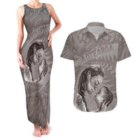 New Zealand Mother's Day Couples Matching Tank Maxi Dress and Hawaiian Shirt Maori Mo Toku Mama Silver Fern