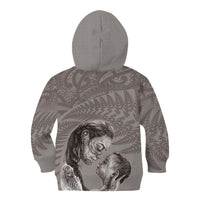 New Zealand Mother's Day Kid Hoodie Maori Mo Toku Mama Silver Fern