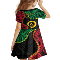 Personalised Vanuatu 44th Anniversary Family Matching Long Sleeve Bodycon Dress and Hawaiian Shirt Tugeta Yumi Selebretem Indipendens Dei