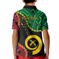 Personalised Vanuatu 44th Anniversary Kid Polo Shirt Tugeta Yumi Selebretem Indipendens Dei