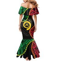 Personalised Vanuatu 44th Anniversary Mermaid Dress Tugeta Yumi Selebretem Indipendens Dei LT9 - Polynesian Pride