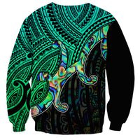 Custom Aotearoa Papua Shell Sweatshirt Maori Tribal Pattern LT9 - Polynesian Pride