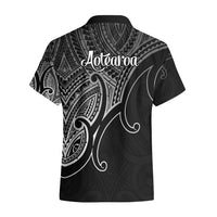 Aotearoa Maori Koru Hawaiian Shirt Polynesian Pacific Tribal - Black LT9 - Polynesian Pride
