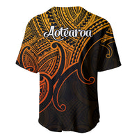 Aotearoa Maori Koru Baseball Jersey Polynesian Pacific Tribal - Gold LT9 - Polynesian Pride