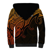 Aotearoa Maori Koru Sherpa Hoodie Polynesian Pacific Tribal - Gold LT9 - Polynesian Pride