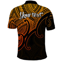 Custom Aotearoa New Zealand Polo Shirt Maori Koru Polynesian Pacific Tribal Gold LT9 - Polynesian Pride