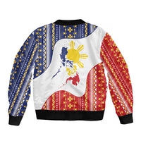 Philippines Flag Day Sleeve Zip Bomber Jacket Filipino Traditional Igorot Tribal Pattern LT9 - Polynesian Pride