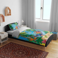 5 Oclock Somewhere Bedding Set Hawaii Parrots Cocktail Summer Beach Vibe - Polynesian Pride