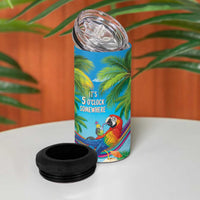 5 Oclock Somewhere 4 in 1 Can Cooler Tumbler Hawaii Parrots Cocktail Summer Beach Vibe - Polynesian Pride