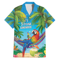 5 Oclock Somewhere Family Matching Mermaid Dress and Hawaiian Shirt Hawaii Parrots Cocktail Summer Beach Vibe - Polynesian Pride