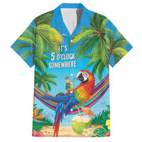 5 Oclock Somewhere Family Matching Summer Maxi Dress and Hawaiian Shirt Hawaii Parrots Cocktail Summer Beach Vibe - Polynesian Pride