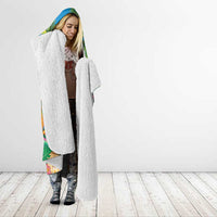 5 Oclock Somewhere Hooded Blanket Hawaii Parrots Cocktail Summer Beach Vibe - Polynesian Pride
