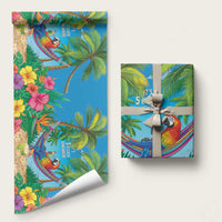 5 Oclock Somewhere Wrapping Paper Hawaii Parrots Cocktail Summer Beach Vibe - Polynesian Pride