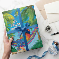 5 Oclock Somewhere Wrapping Paper Hawaii Parrots Cocktail Summer Beach Vibe - Polynesian Pride