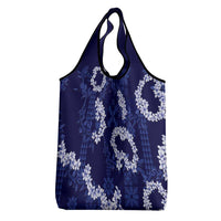 Mokihana Maile and Ilima Leis Grocery Bag Uliuli Hawaiian Tapa Quilt Pattern - Polynesian Pride