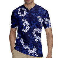 Mokihana Maile and Ilima Leis Rugby Jersey Uliuli Hawaiian Tapa Quilt Pattern LT9 - Polynesian Pride