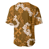 Mokihana Maile and Ilima Leis Baseball Jersey Alani Hawaiian Tapa Quilt Pattern - Polynesian Pride