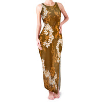 Mokihana Maile and Ilima Leis Family Matching Tank Maxi Dress and Hawaiian Shirt Alani Hawaiian Tapa Quilt Pattern - Polynesian Pride