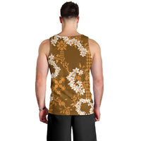 Mokihana Maile and Ilima Leis Men Tank Top Alani Hawaiian Tapa Quilt Pattern - Polynesian Pride