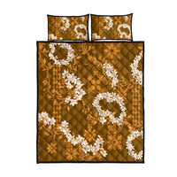 Mokihana Maile and Ilima Leis Quilt Bed Set Alani Hawaiian Tapa Quilt Pattern - Polynesian Pride