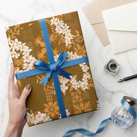Mokihana Maile and Ilima Leis Wrapping Paper Alani Hawaiian Tapa Quilt Pattern - Polynesian Pride