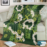 Mokihana Maile and Ilima Leis Blanket Omaʻomaʻo Hawaiian Tapa Quilt Pattern - Polynesian Pride
