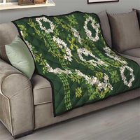 Mokihana Maile and Ilima Leis Quilt Omaʻomaʻo Hawaiian Tapa Quilt Pattern - Polynesian Pride