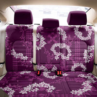 Mokihana Maile and Ilima Leis Back Car Seat Cover Akala Hawaiian Tapa Quilt Pattern - Polynesian Pride